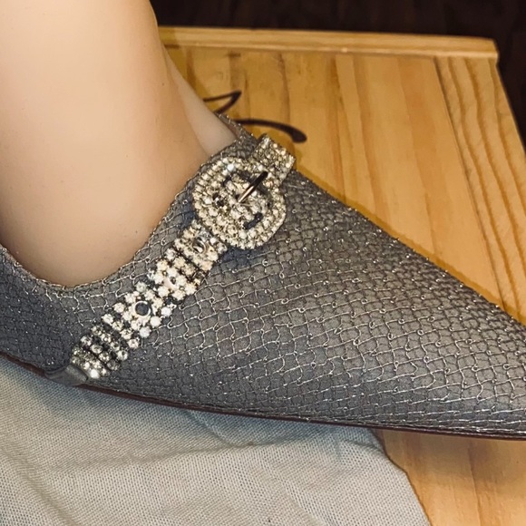 Manolo Blahnik Rhinestone Studded Heels - Picture 8 of 12